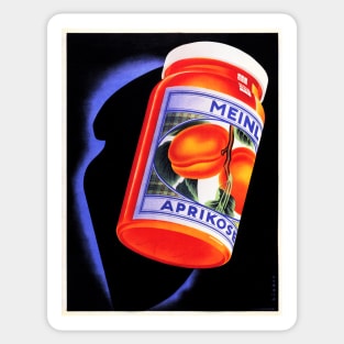 MEINL APRIKOSE 1934 by Josef Binder Apricot Jam Spread Vintage Food Advertisement Sticker